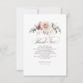 Earthy Shades Floral Baby Shower Vielen Dank Dankeskarte (Vorderseite)