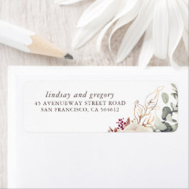 Earthy Shades Floral Elegante Label