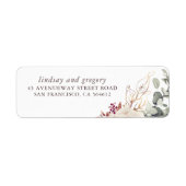 Earthy Shades Floral Elegante Label (Vorne)