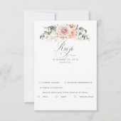 Earthy Shades Foliage Boho Wedding RSVP Karte (Vorderseite)