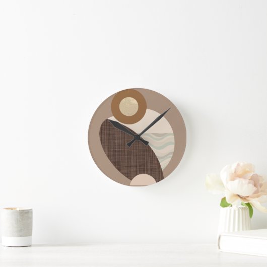 Earthy Shapes Runde Wanduhr (Zuhause)