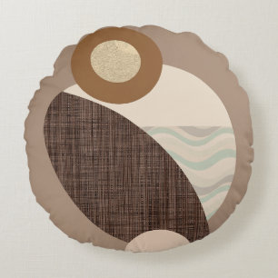 Earthy Shapes Rundes Kissen