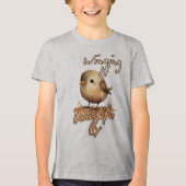 Earthy Small Cozy Bird Tri-Blend Shirt (Vorderseite)