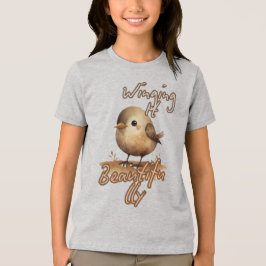 Earthy Small Cozy Bird Tri-Blend Shirt