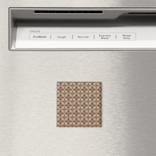 Earthy Squares Pattern Magnet (In Situ (Geschirrspüler))