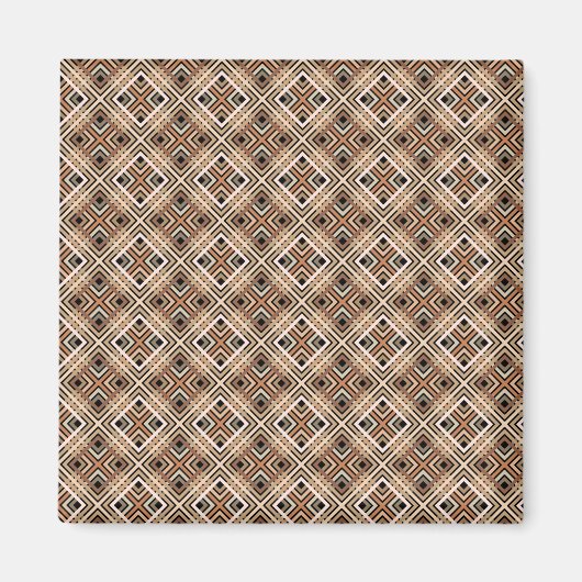 Earthy Squares Pattern Magnet (Vorne)