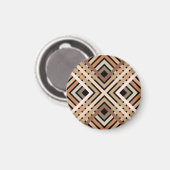 Earthy Squares Pattern Magnet (Vorderseite/Rückseite)