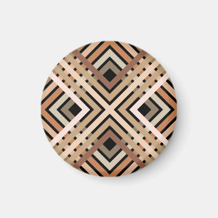Earthy Squares Pattern Magnet