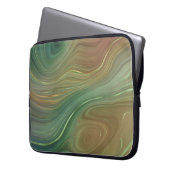 Earthy Strata | Emerald Green Brown Gold Agate Laptopschutzhülle (Vorderseite Links)