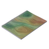 Earthy Strata | Emerald Green Brown Gold Agate Notizblock (Linke Seite)