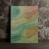 Earthy Strata | Emerald Green Brown Gold Agate Notizblock