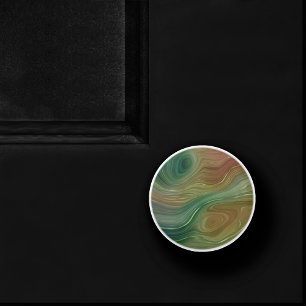 Earthy Strata Neutrales grünes Braungold Keramikknauf