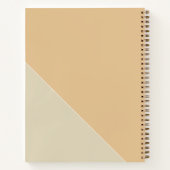 Earthy Stripes | Boho Chic Personalisiert Monogram Notizblock (Rückseite)