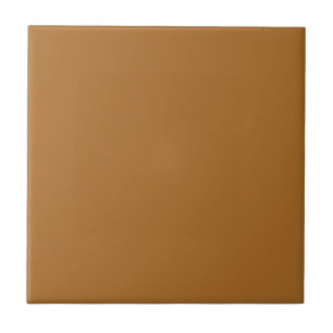 Earthy Sudan Brown neutrale Solid Color Print Fliese