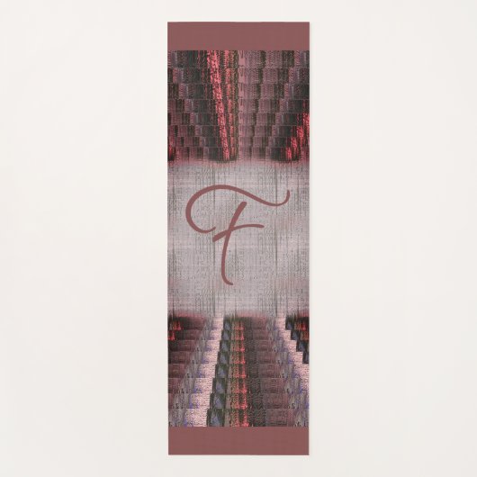 Earthy Süede Pink Red Faded Woven Leinwand Yogamatte (Vorderseite)