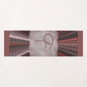 Earthy Süede Pink Red Faded Woven Leinwand Yogamatte (Vorderseite (Horizontal))