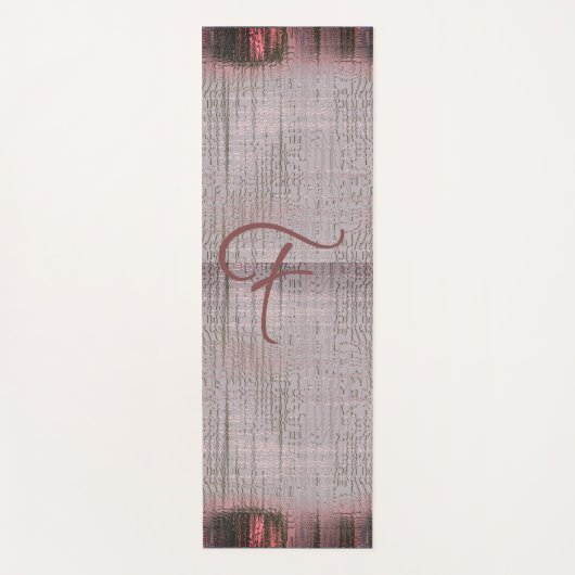 Earthy Süede Pink Red Faded Woven Leinwand Yogamatte (Vorderseite)