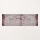 Earthy Süede Pink Red Faded Woven Leinwand Yogamatte (Vorderseite (Horizontal))