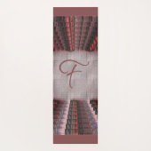 Earthy Süede Pink Red Faded Woven Leinwand Yogamatte (Rückseite)