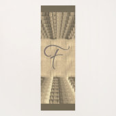 Earthy Süede Sable Beige Faded Woven Leinwände Loo Yogamatte (Rückseite)