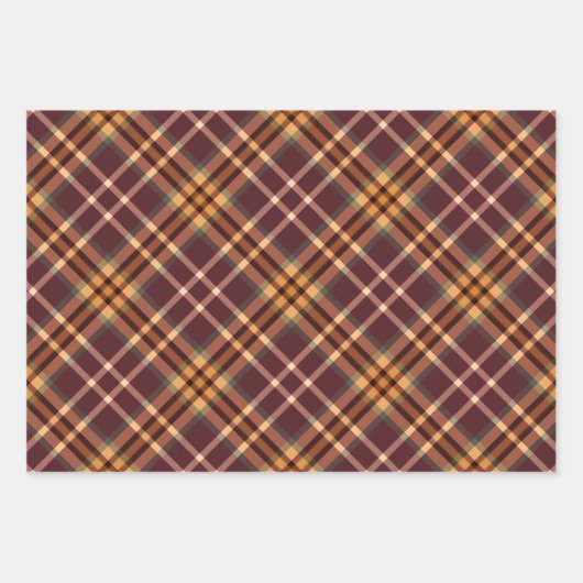 Earthy Tartan Plaid Geschenkpapier Set (Vorderseite 2)