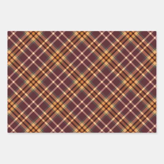 Earthy Tartan Plaid Geschenkpapier Set (Vorderseite)
