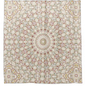 Earthy Taupe and Rust Mandala Pattern Duschvorhang (Vorderseite)