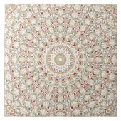 Earthy Taupe and Rust Mandala Pattern Fliese (Vorderseite)