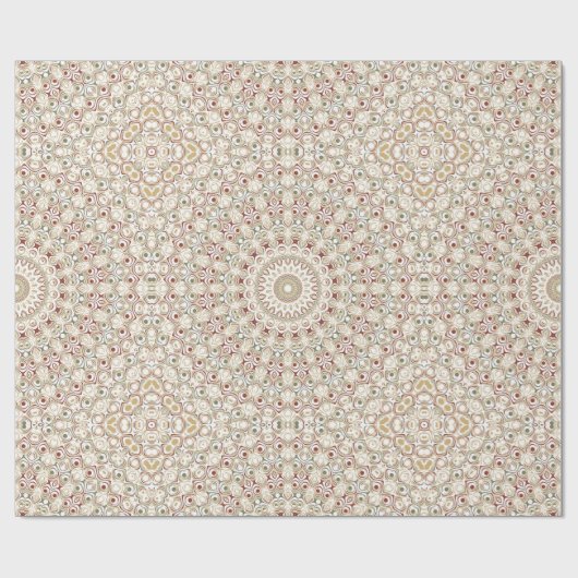 Earthy Taupe and Rust Mandala Pattern Geschenkpapier (Flach)