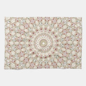 Earthy Taupe and Rust Mandala Pattern Geschirrtuch (Horizontal)