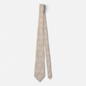 Earthy Taupe and Rust Mandala Pattern Krawatte (Vorderseite)