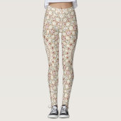 Earthy Taupe and Rust Mandala Pattern Leggings (Vorderseite)