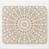 Earthy Taupe and Rust Mandala Pattern Mousepad (Vorne)