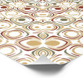 Earthy Taupe and Rust Mandala Pattern Poster (Ecke)