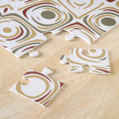 Earthy Taupe and Rust Mandala Pattern Puzzle (Seite)