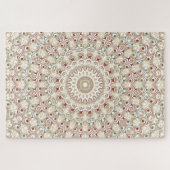 Earthy Taupe and Rust Mandala Pattern Puzzle (Horizontal)