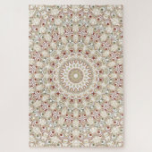 Earthy Taupe and Rust Mandala Pattern Puzzle (Vertikal)