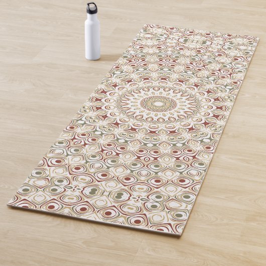 Earthy Taupe and Rust Mandala Pattern Yogamatte (Beispiel)