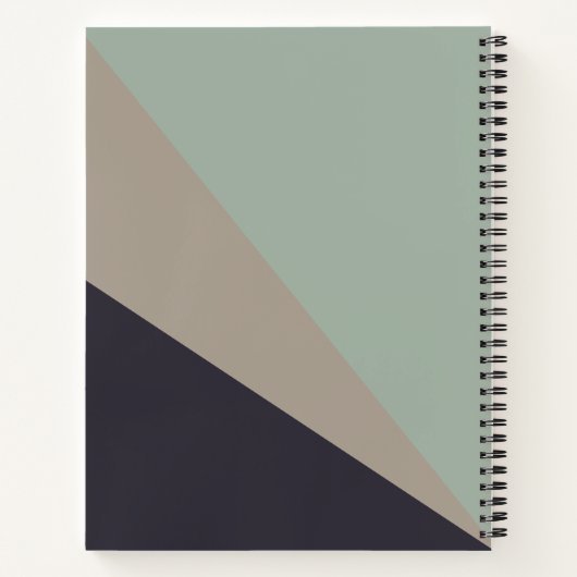 Earthy Taupe and Sage Geometric Personalisiert Notizblock (Rückseite)