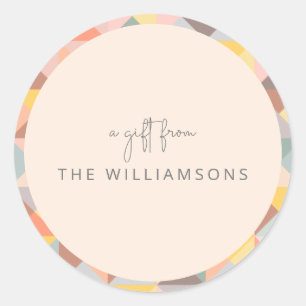 Earthy Taupe Yellow Fall Geschenk von Individuelle Runder Aufkleber