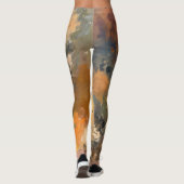 Earthy Terra Cotta Whimsy Pattern Leggings (Rückseite)