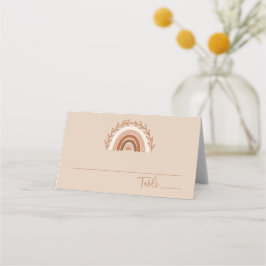 Earthy Terracotta Boho Rainbow Platzkarten
