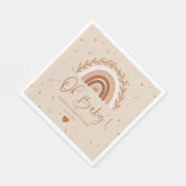 Earthy Terracotta Boho Rainbow Table Napkins Serviette (Ecke)