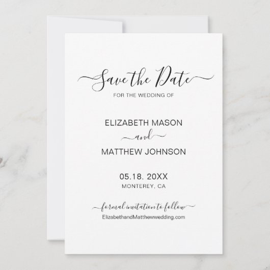 Earthy Terracotta Script Foto Collage Wedding Save The Date (Rückseite)