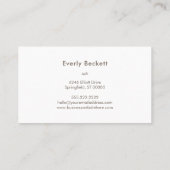 Earthy Textured Abstrakt Modern Taupe Visitenkarte (Rückseite)