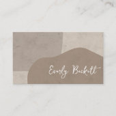 Earthy Textured Abstrakt Modern Taupe Visitenkarte (Vorderseite)