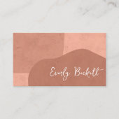 Earthy Textured Abstrakt Modern Terracotta Visitenkarte (Vorderseite)