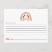 Earthy Tone Boho Rainbow 1st Birthday Time Kapsel Begleitkarte (Vorderseite)