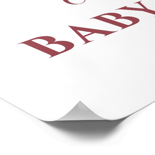 Earthy Tone Boho Rainbow Baby Dusche Begrüßungszei Poster (Ecke)