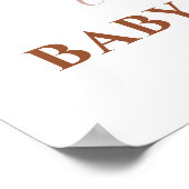 Earthy Tone Boho Rainbow Baby Dusche Begrüßungszei Poster (Ecke)